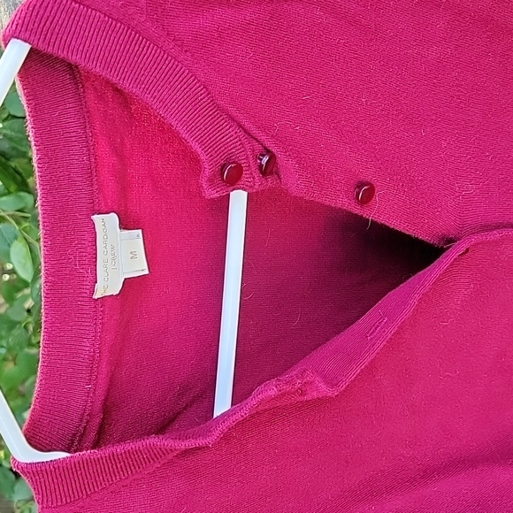 J.Crew Red Cardigan Size Medium - Picture 3 of 3